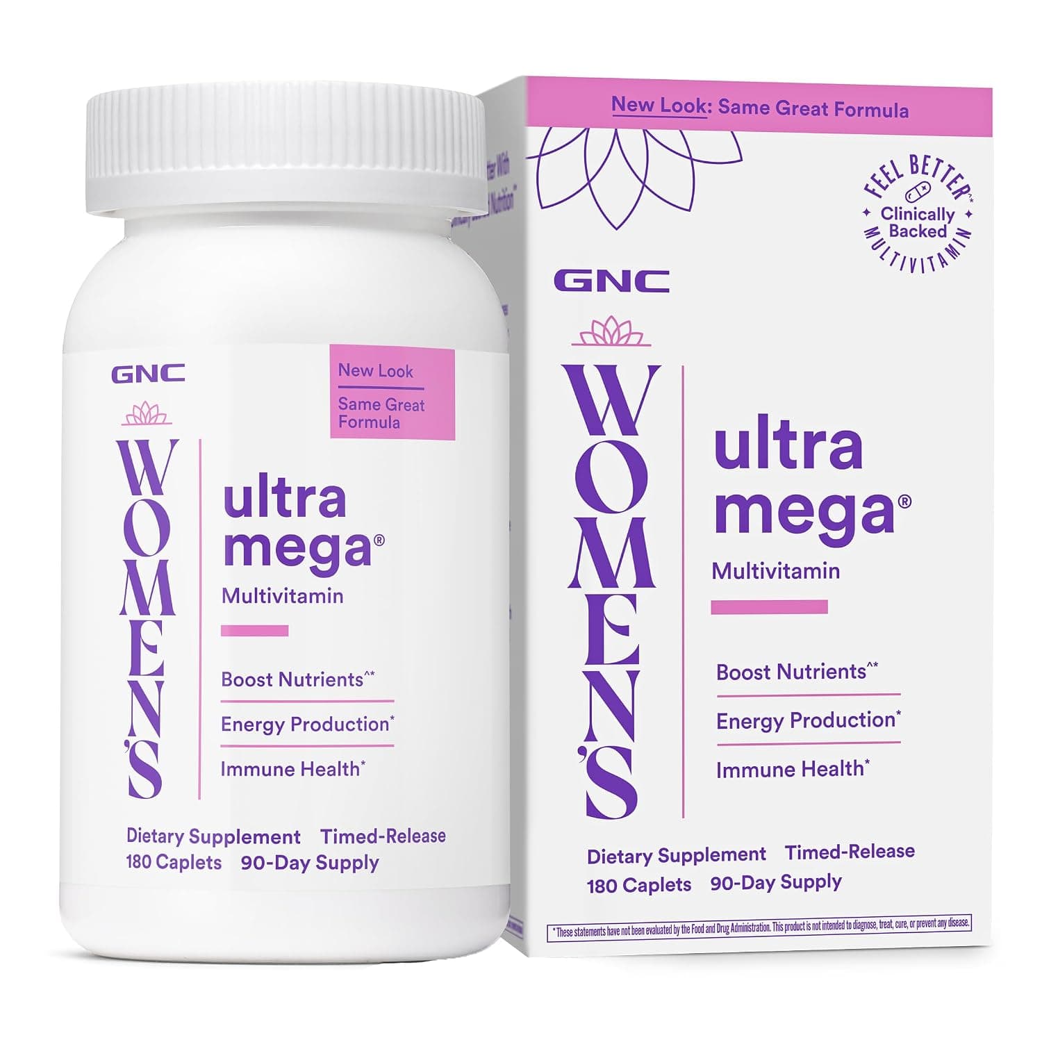 GNC Women's Ultra Mega Multivitamin, 180 Count, 90 Servings